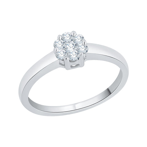 KATARINA 1/4 cttw Prong Set Floral Diamond Fashion Ring