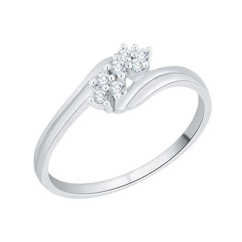 KATARINA 1/10 cttw Bypass Shank Diamond Promise Ring