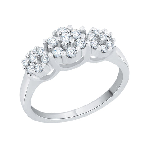 KATARINA 1/2 cttw Floral Diamond Cluster Ring