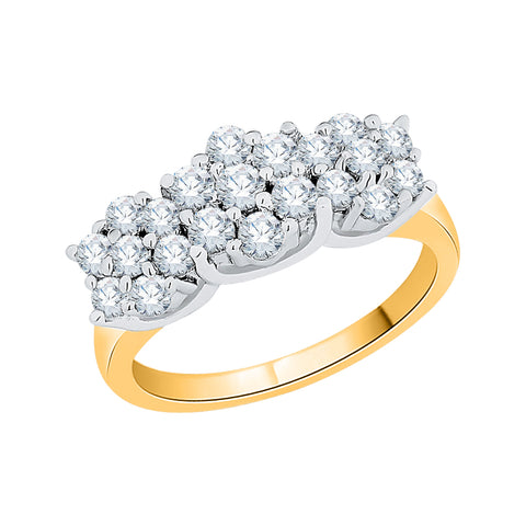 KATARINA 1 cttw Cluster Diamond Anniversary Ring