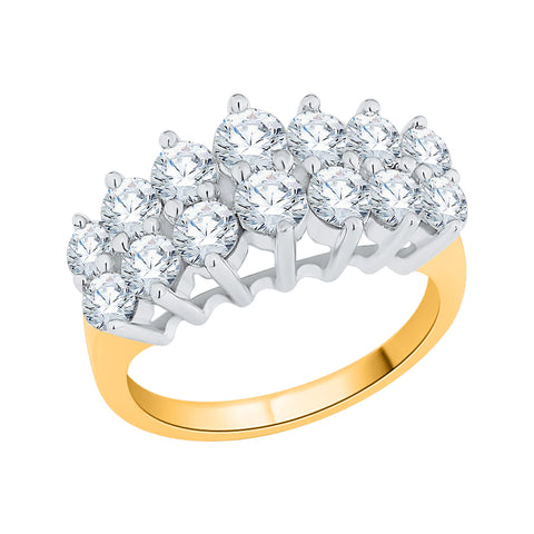KATARINA 2 cttw Two Row Diamond Anniversary Ring