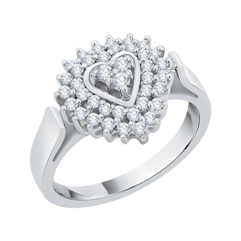 KATARINA 1/2 cttw Prong Set Diamond Heart Ring