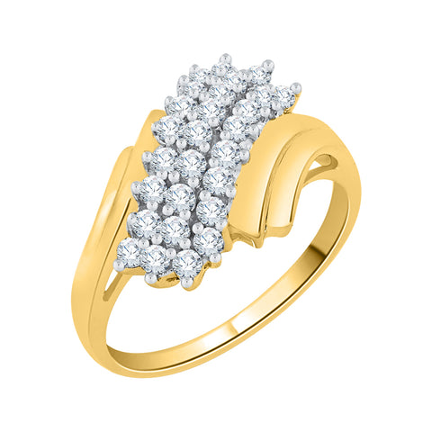 KATARINA 1/2 cttw Bypass Shank Diamond Cluster Fashion Ring