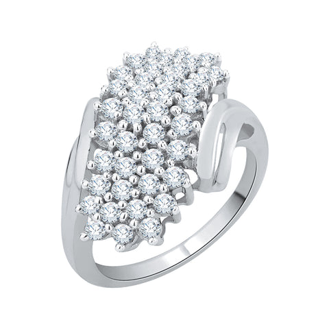 KATARINA 1 cttw Bypass Shank Cluster Diamond Fashion Ring