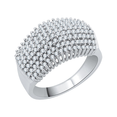 KATARINA 1 cttw Diamond Cluster Anniversary Ring