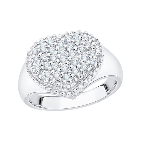 KATARINA 1/4 cttw Diamond Cluster Heart Ring