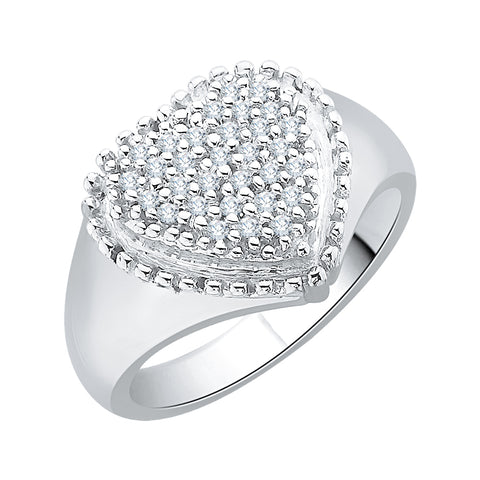 KATARINA 1/2 cttw Diamond Heart Promise Ring
