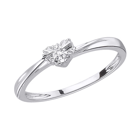 KATARINA 1/20 cttw Diamond Heart Promise Ring