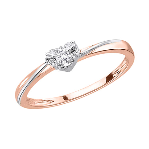 KATARINA 1/20 cttw Diamond Heart Promise Ring