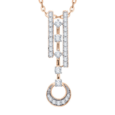 KATARINA Prong Set Diamond Chandelier Fashion Pendant Necklace (3/8 cttw)