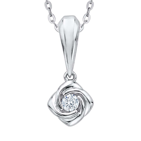 KATARINA 1/10 cttw Diamond Solitaire Pendant Necklace