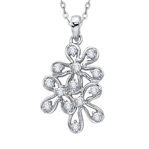 KATARINA Diamond Fashion Pendant Necklace (1/4 cttw)