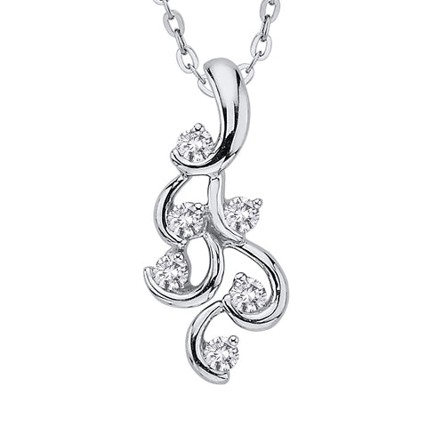 KATARINA Diamond Fashion Pendant Necklace (1/8 cttw)