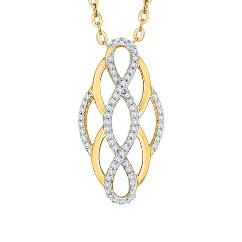 KATARINA Diamond Infinity Pendant Necklace (1/4 cttw)