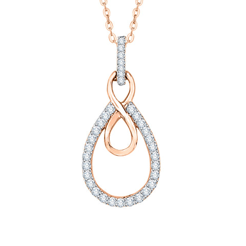 KATARINA Diamond Infinity Pendant Necklace (1/3 cttw)