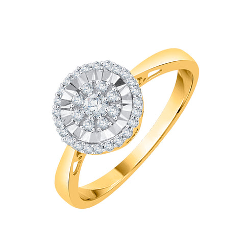KATARINA Cluster Diamond Halo Engagement Ring (1/5 cttw)