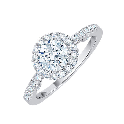 KATARINA 1 1/2 cttw Diamond Halo Engagement Ring