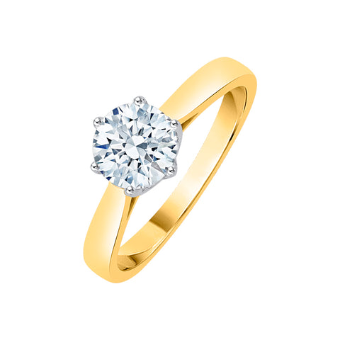 KATARINA 1 cttw Diamond Solitaire Engagement Ring