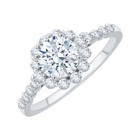 KATARINA 1 3/8 cttw Diamond Halo Engagement Ring