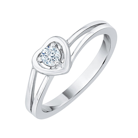 KATARINA Diamond Heart Promise Ring (1/8 cttw)