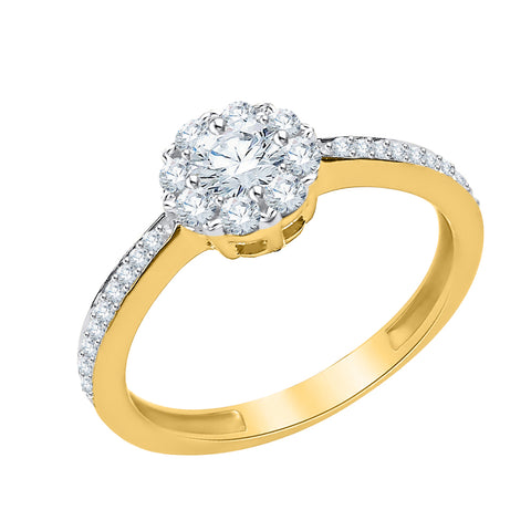 KATARINA 1/2 cttw Diamond Halo Engagement Ring