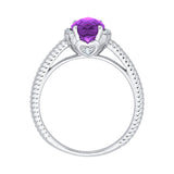 14K White Gold~Amethyst, 10K White Gold~Amethyst, Sterling Silver~Amethyst