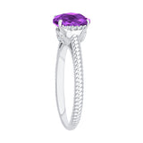 14K White Gold~Amethyst, 10K White Gold~Amethyst, Sterling Silver~Amethyst