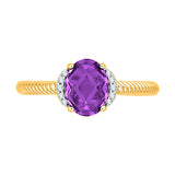 14K Yellow Gold~Amethyst, 10K Yellow Gold~Amethyst