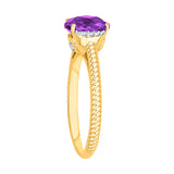 14K Yellow Gold~Amethyst, 10K Yellow Gold~Amethyst