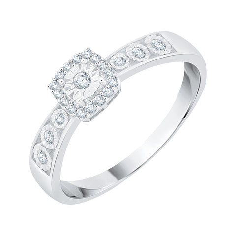 KATARINA 1/6 cttw Diamond Halo Engagement Ring