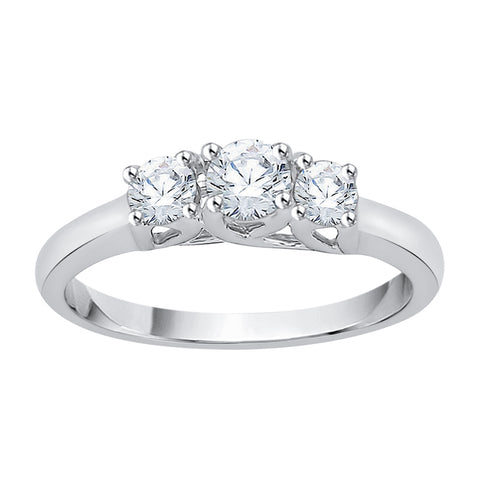 KATARINA 1 cttw Three Stone Diamond Engagement Ring
