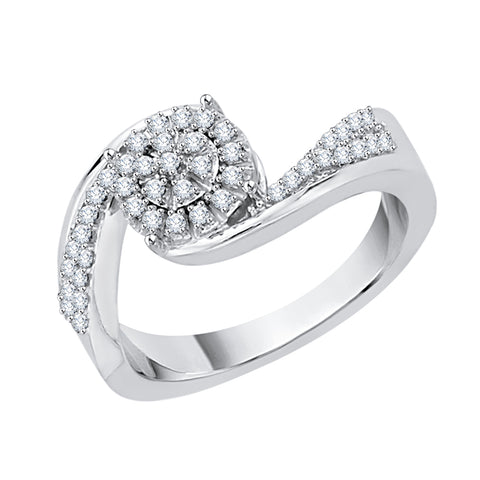 KATARINA 1/4 cttw Diamond Bypass Fashion Ring