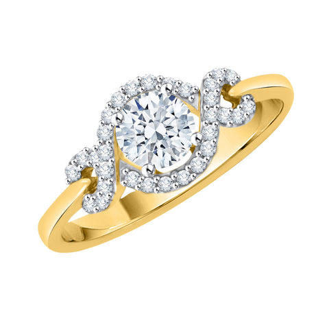 KATARINA 2/3 cttw Diamond Infinity Halo Engagement Ring