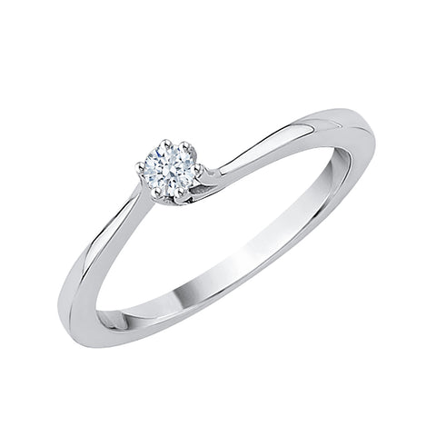 KATARINA Diamond Solitaire Engagement Ring (1/20 cttw)
