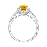 14K White Gold~Citrine, 10K White Gold~Citrine, Sterling Silver~Citrine