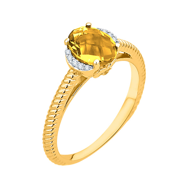 14K White Gold~Citrine, 10K White Gold~Citrine, Sterling Silver~Citrine
