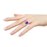 14K White Gold~Amethyst, 10K White Gold~Amethyst, Sterling Silver~Amethyst