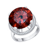 14K White Gold~Garnet, 10K White Gold~Garnet, Sterling Silver~Garnet