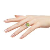 14K White Gold-Peridot, 10K White Gold-Peridot, Sterling Silver-Peridot