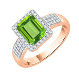 14K Rose Gold-Peridot, 10K Rose Gold-Peridot