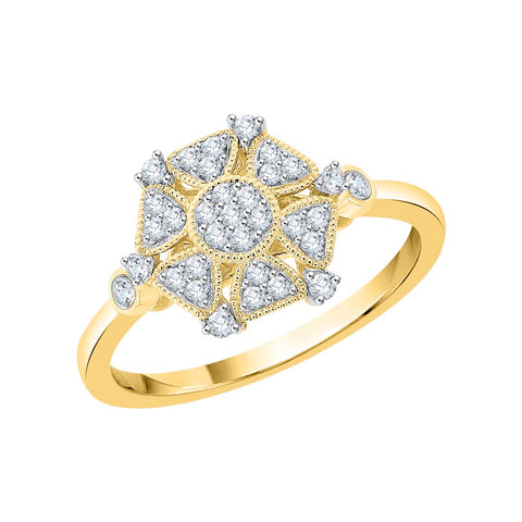 KATARINA 1/5 cttw Cluster Diamond Engagement Ring