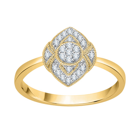 KATARINA 1/8 cttw Prong Set Diamond Cluster Fashion Ring