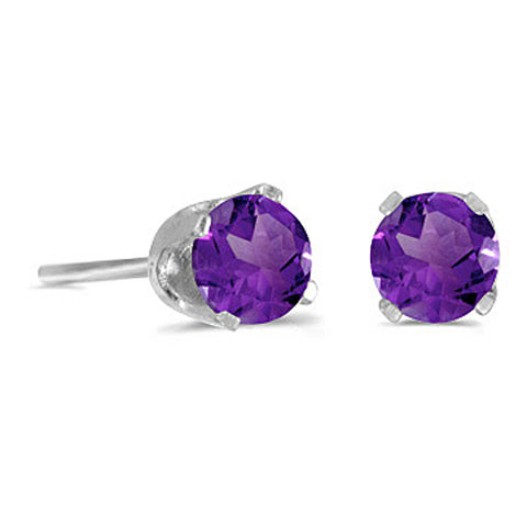 KATARINA Prong Set 4 MM Natural Gemstone Earring Studs
