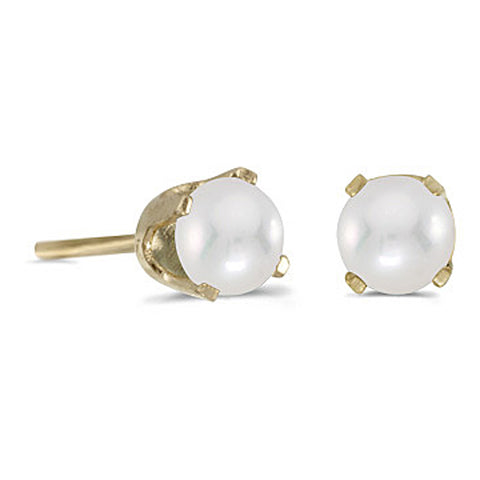 KATARINA Prong Set Freshwater Cultured 4 MM Pearl Earring Studs