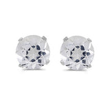 14K White Gold~White-Topaz