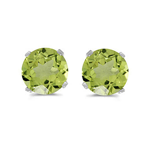 KATARINA Prong Set 5 MM Natural Gemstone Earring Studs