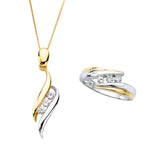 14K White and Yellow Gold