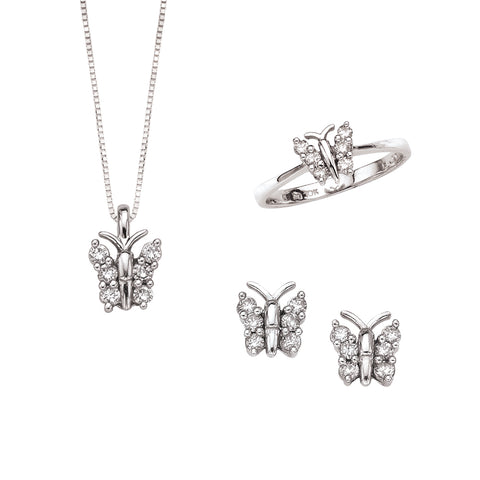 KATARINA Diamond Butterfly Jewelry Set
