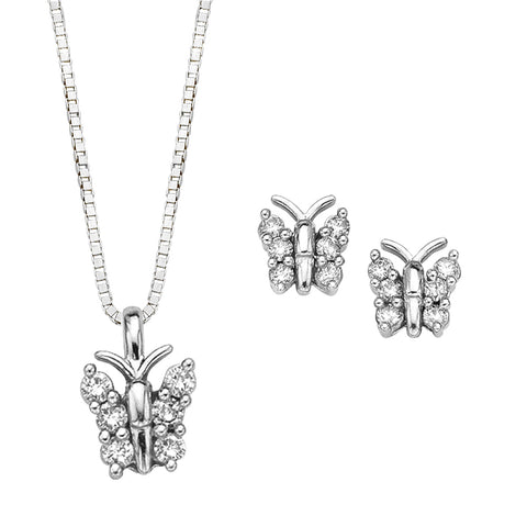 KATARINA Diamond Butterfly Jewelry Set (3/8 cttw)
