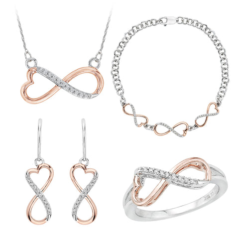 KATARINA Diamond Infinity Jewelry Set (1/4 cttw)